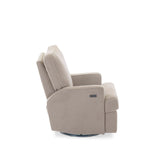 Obaby Madison Electric Swivel Glider Recliner Chair - Teddy Fabric Truffle