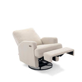 Obaby Madison Electric Swivel Glider Recliner Chair - Teddy Fabric Ivory