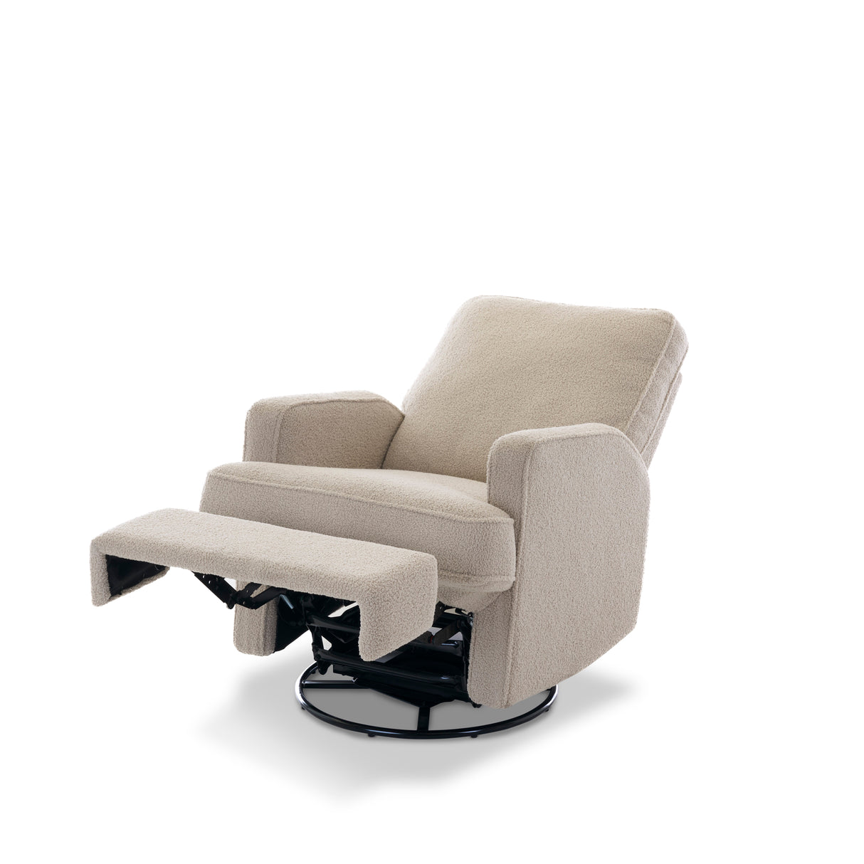 Obaby Madison Electric Swivel Glider Recliner Chair - Teddy Fabric Truffle