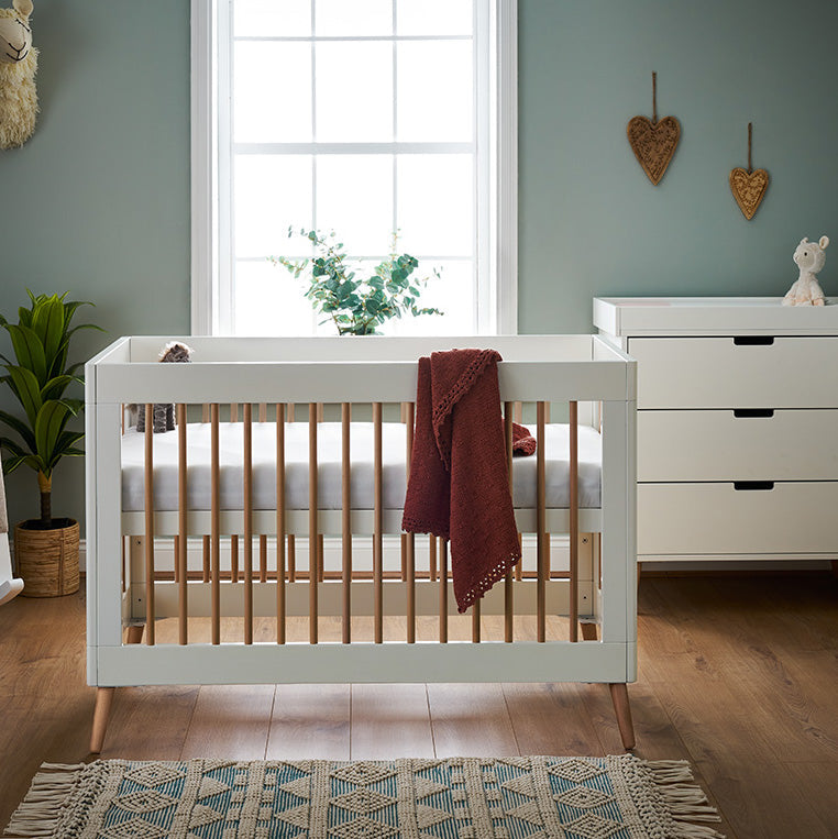 Obaby Maya Mini 2 Piece Room Set - White With Natural
