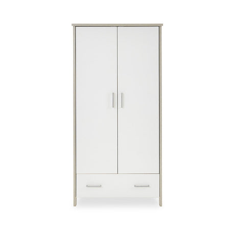 Obaby Nika Double Wardrobe - Grey Wash & White