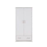 Obaby Nika Double Wardrobe - White Wash