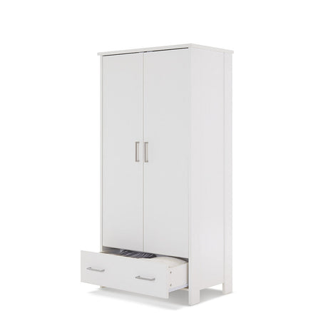 Obaby Nika Double Wardrobe - White Wash