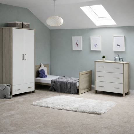 Obaby Nika 3 Piece Room Set - Grey Wash & White