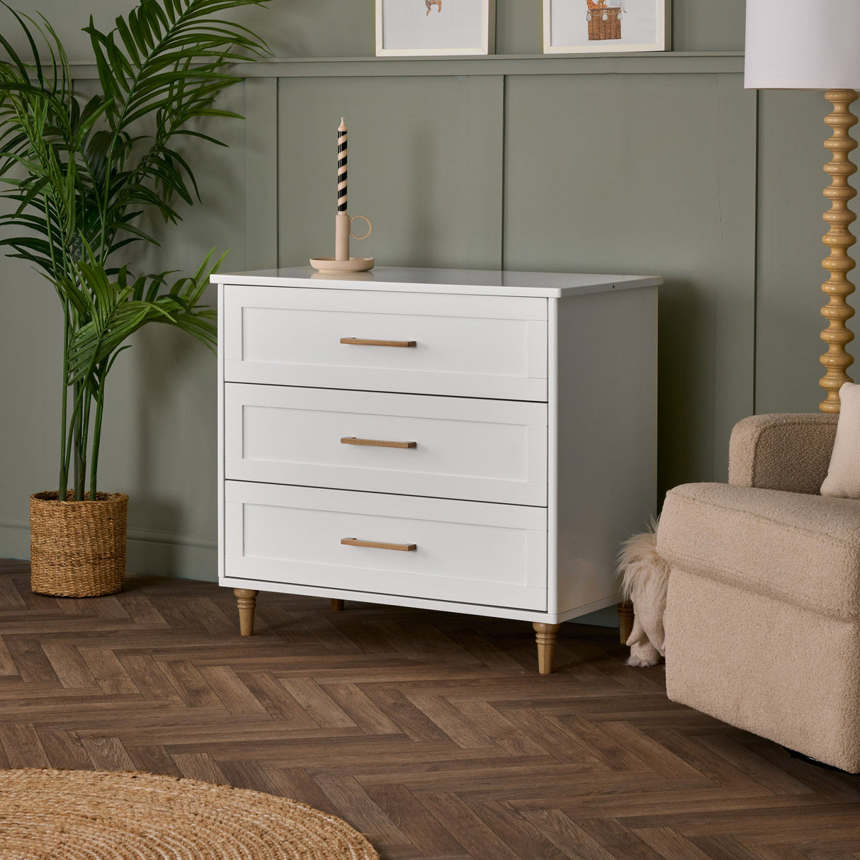 Obaby Orla 3 Piece Room Set - White with Oak
