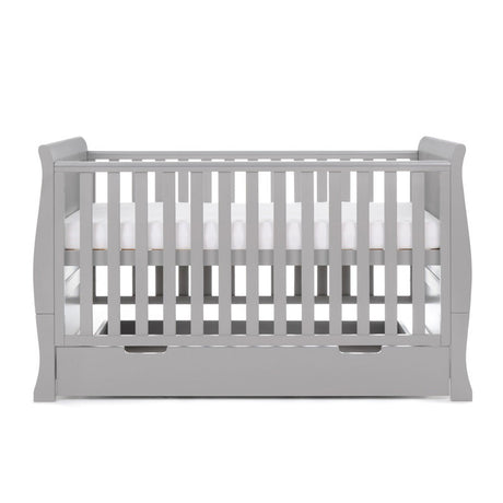 Obaby Stamford Classic Sleigh Cot Bed - Warm Grey