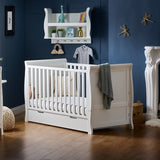 Obaby Stamford Classic Sleigh Cot Bed - White
