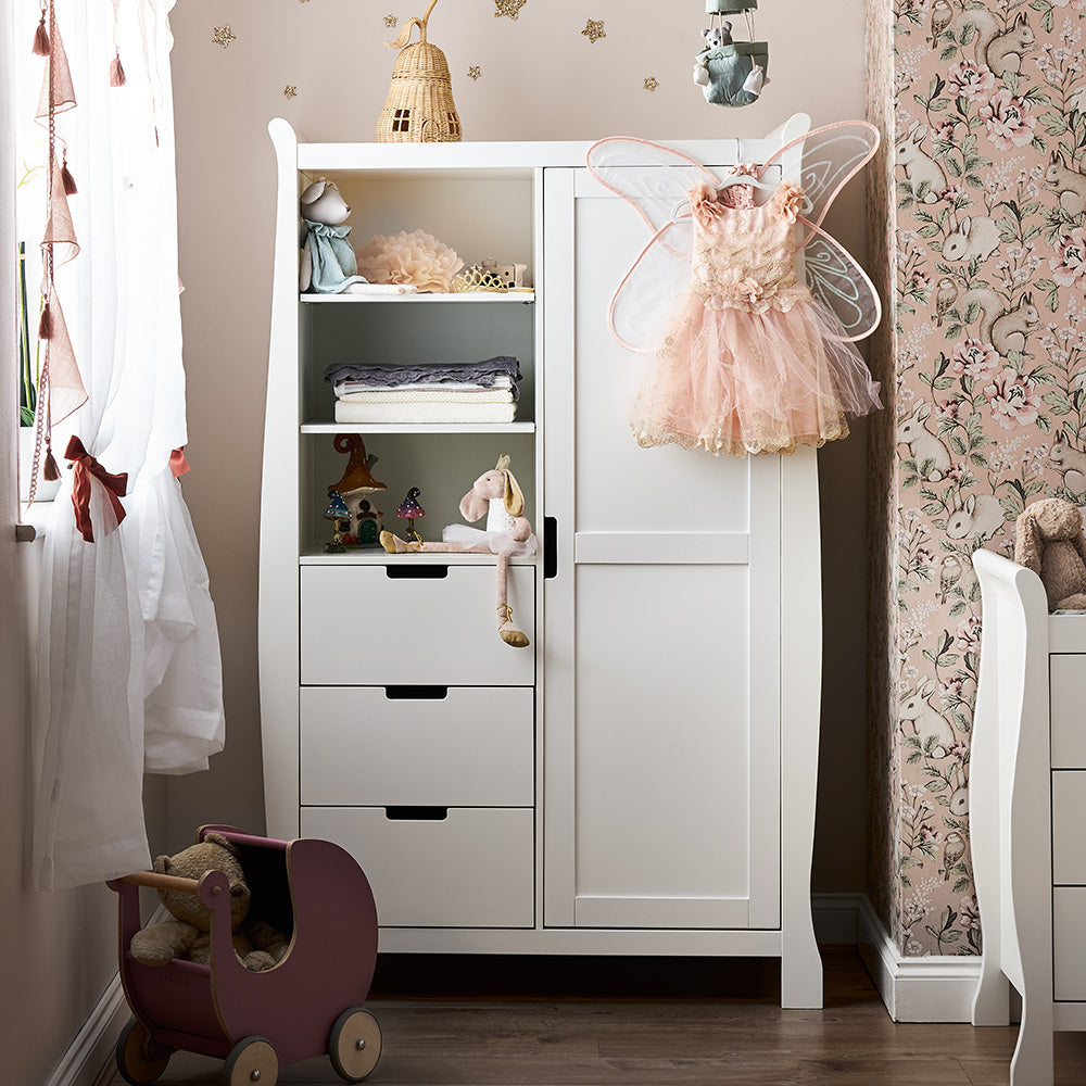 Obaby Stamford Mini Sleigh 3 Piece Room Set - White