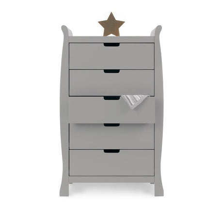 Obaby Stamford Sleigh Tall Chest of Drawers - Warm Grey