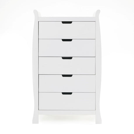Obaby Stamford Sleigh Tall Chest of Drawers - White