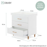 Obaby Orla 3 Piece Room Set - White with Oak