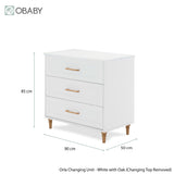 Obaby Orla 3 Piece Room Set - White with Oak