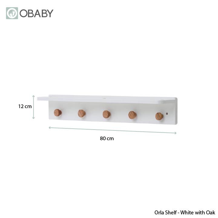 Obaby Orla Shelf - White with Oak