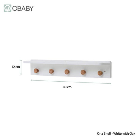 Obaby Orla Shelf - White with Oak