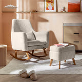 Tutti Bambini Oscar Luxe Rocking Chair & Footstool - Teddy Sage