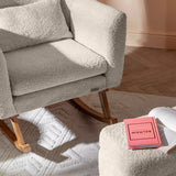 Tutti Bambini Oscar Luxe Rocking Chair & Footstool - Teddy Sage