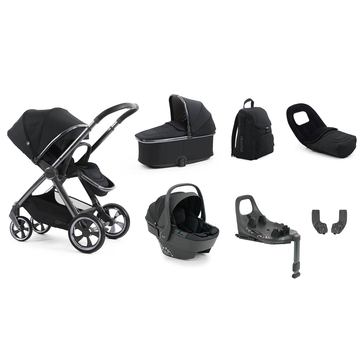 BabyStyle Oyster 4 Luxury 7 Piece Capsule 360 Bundle - Carbonite