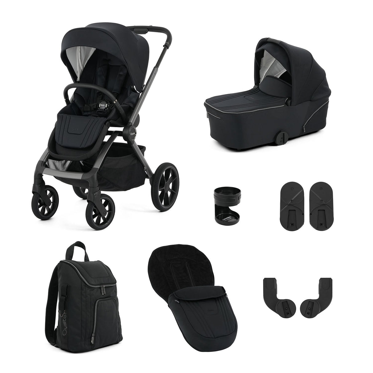 Oyster Vee Luxury Capsule 360 Travel System Bundle - Liquorice
