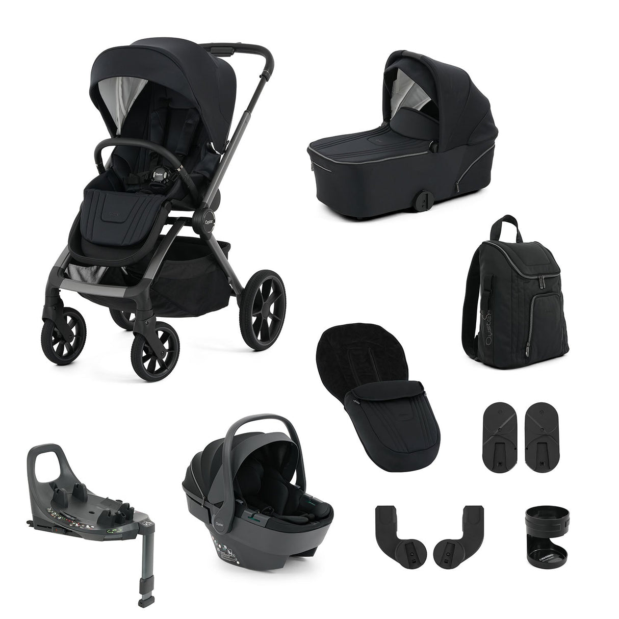 Oyster Vee Luxury Capsule 360 Travel System Bundle - Liquorice