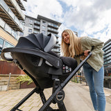 Babymore Mimi Travel System + Pecan Car Seat & Base - Black