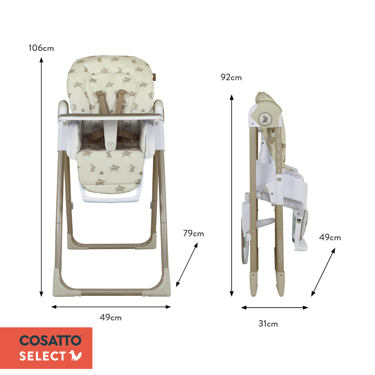 Cosatto Pip 0+ Highchair - Cherry Pie