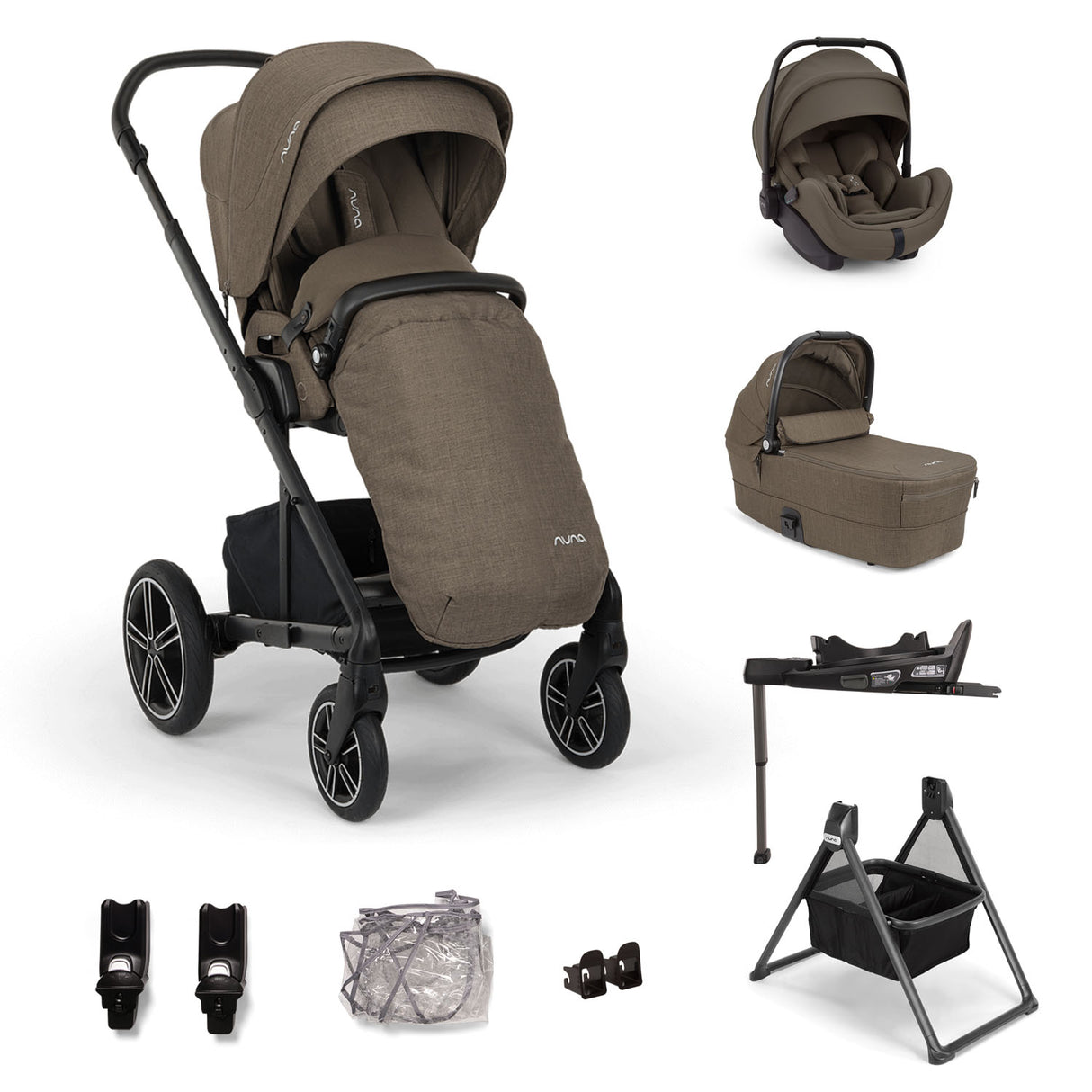 Nuna MIXX Next with ARRA Flex & Base Curv Travel System Bundle - Pistachio