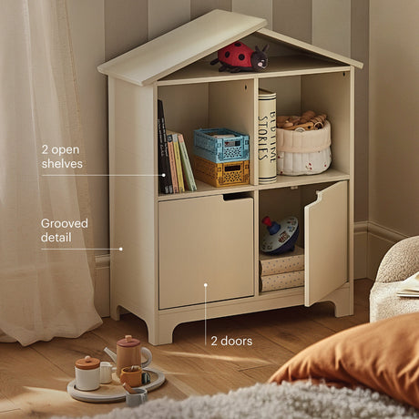 CuddleCo Play House Bookcase - Pebble