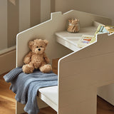 CuddleCo Play House Storage Desk with Bench - Pebble