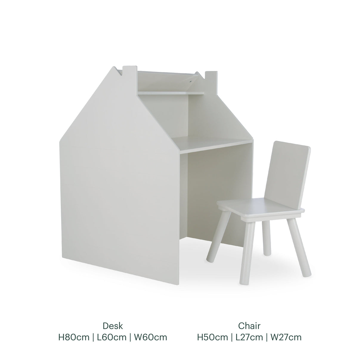 CuddleCo Play House Storage Desk with Easel and Chair - Pebble