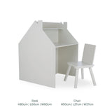 CuddleCo Play House Storage Desk with Easel and Chair - Pebble