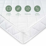 Tutti Bambini Supreme Alba Cot Bed, Mattress & Bedding Bundle - White