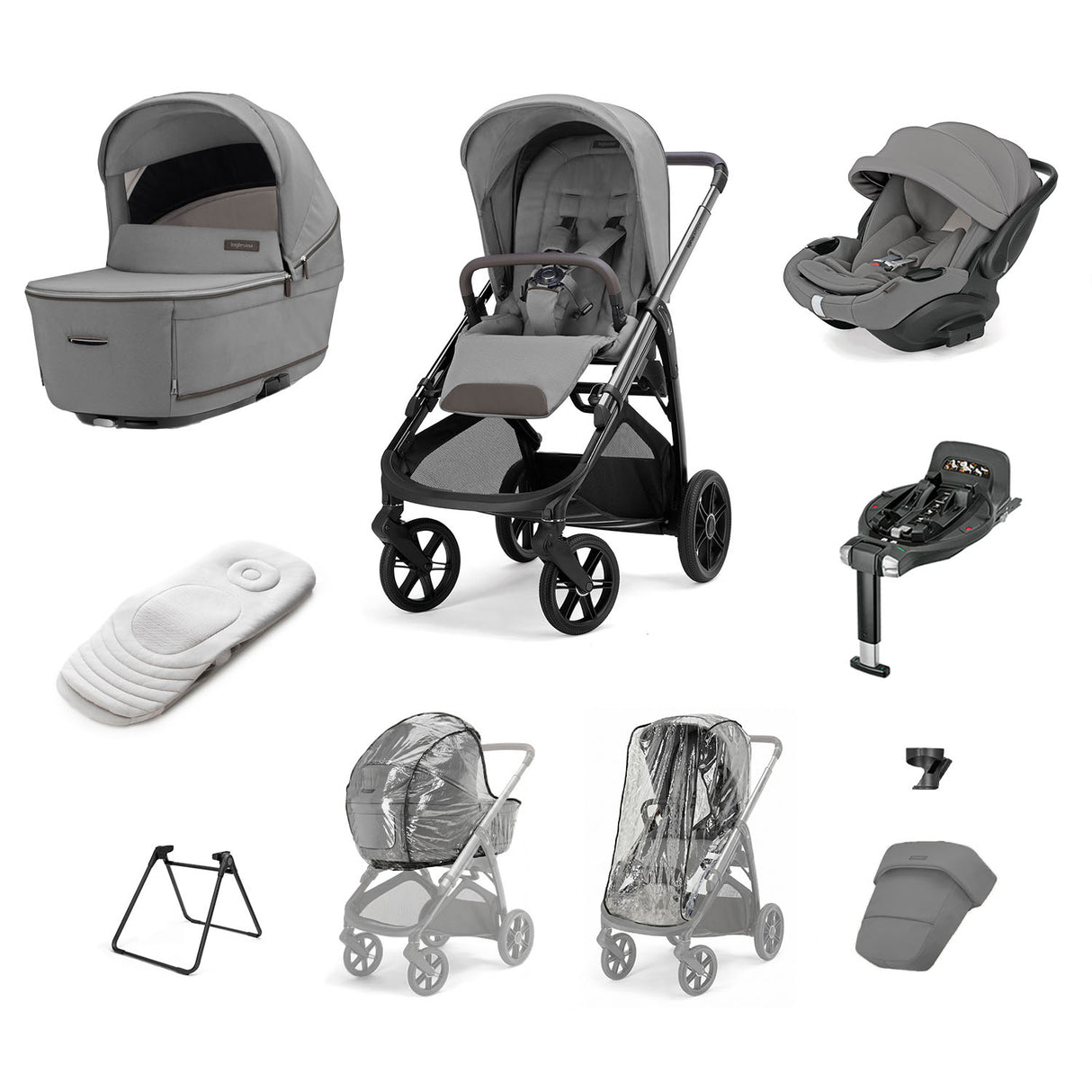 Inglesina Aptica Quattro Travel System - Crystal Grey