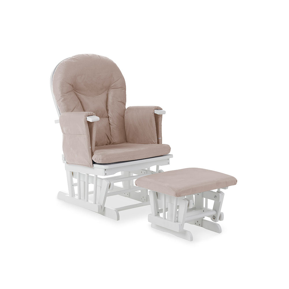 Obaby Reclining Glider Chair & Stool - Sand