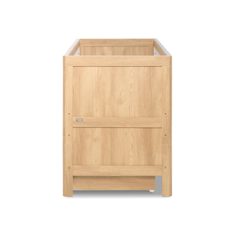 Tutti Bambini Riley Mini Cot Bed with Drawer - Maple Oak & White