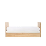 Tutti Bambini Riley Mini Cot Bed with Drawer - Maple Oak & White