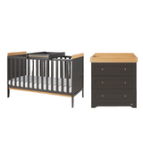Tutti Bambini Rio 2 Piece Room Set - Slate & Honey Oak