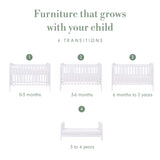 Tutti Bambini Rio Cot Bed with Cot Top Changer & Mattress - White