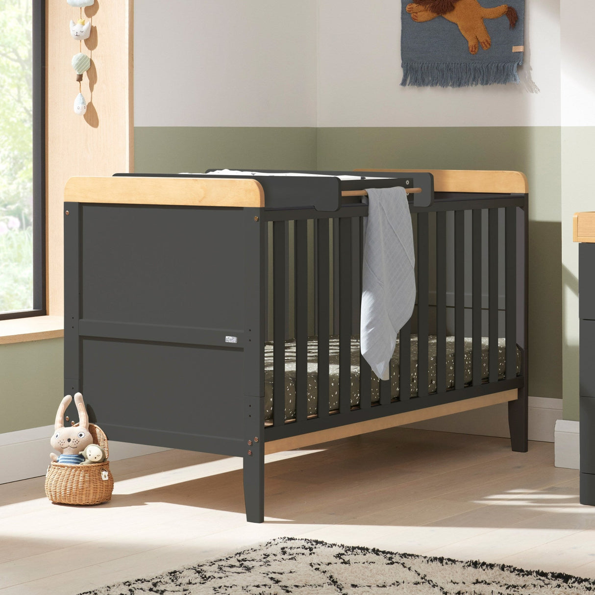 Tutti Bambini Rio 2 Piece Room Set - Slate & Honey Oak