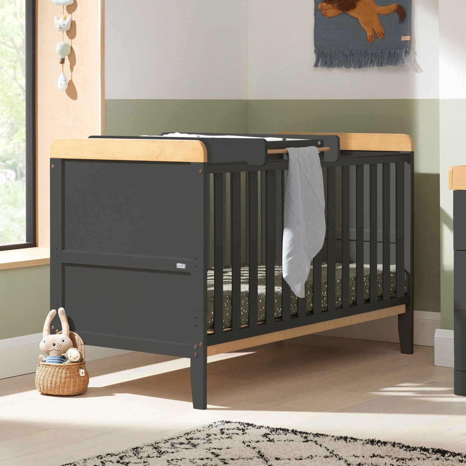Tutti Bambini Rio 2 Piece Room Set - Slate & Honey Oak