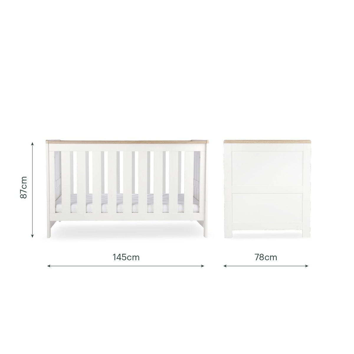 CuddleCo Burford 2 Piece Nursery Furniture Set - White & Oak