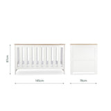 CuddleCo Burford 3 Piece Nursery Furniture Set - White & Oak