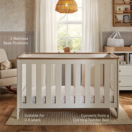 CuddleCo Burford 2 Piece Nursery Furniture Set - White & Oak