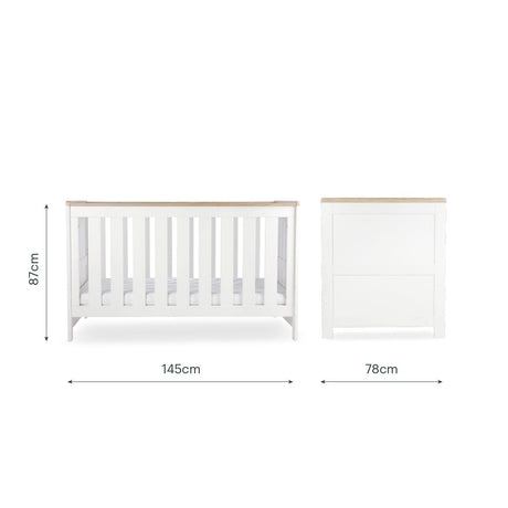 CuddleCo Burford Cot Bed - White & Oak
