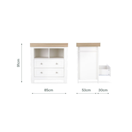 CuddleCo Burford Dresser Changer - White & Oak
