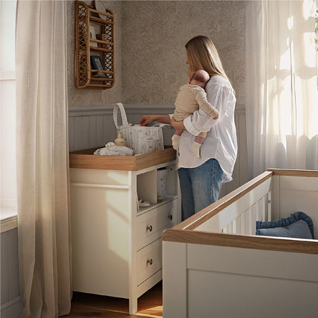 CuddleCo Burford Dresser Changer - White & Oak
