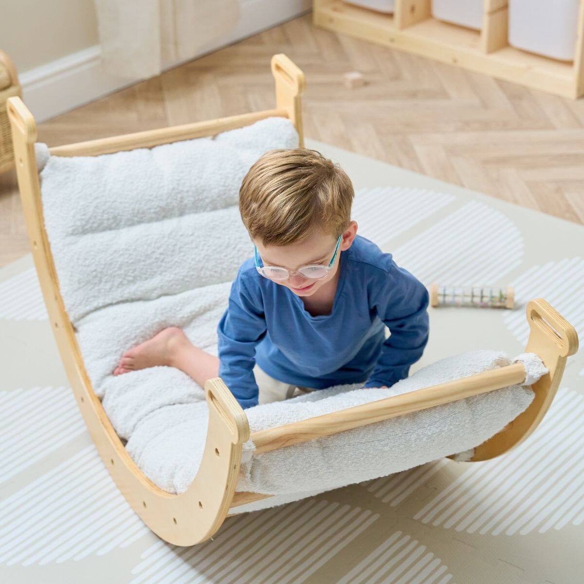 Tutti Bambini Scala Montessori Pikler Rocking Frame Cushion - Boucle Natural