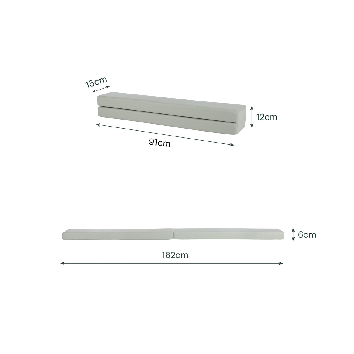 CuddleCo Soft Play Balance Beam - Sea Salt