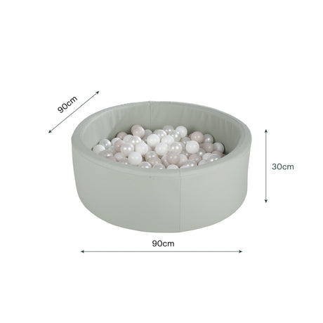 CuddleCo Soft Play Ball Pit with Balls - Sea Salt