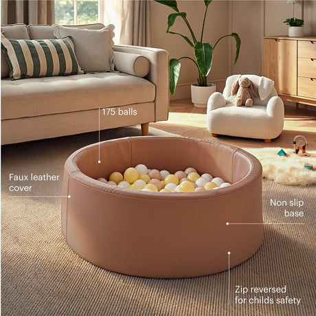 CuddleCo Soft Play Ball Pit with Balls - Tuscany