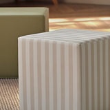 CuddleCo Soft Play Cubes 2 Piece - Cookie Stripe & Olive